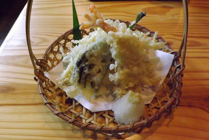 天ぷらセットの天ぷら